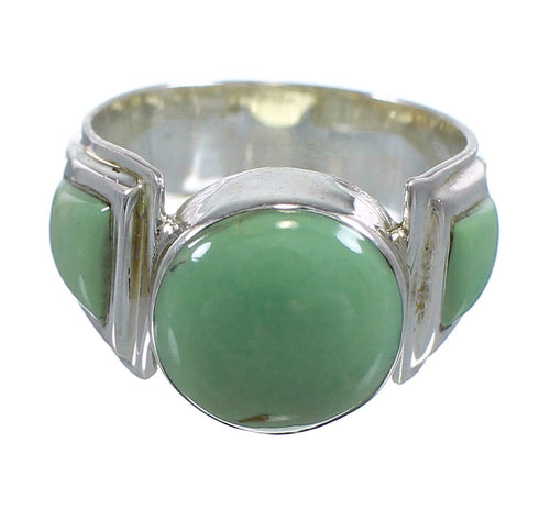 Genuine Sterling Silver Turquoise Ring Size 7-1/2 RX81056